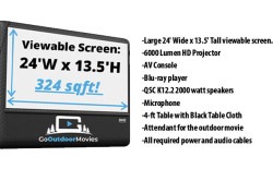 24' x 13.5' Outdoor Movie Package